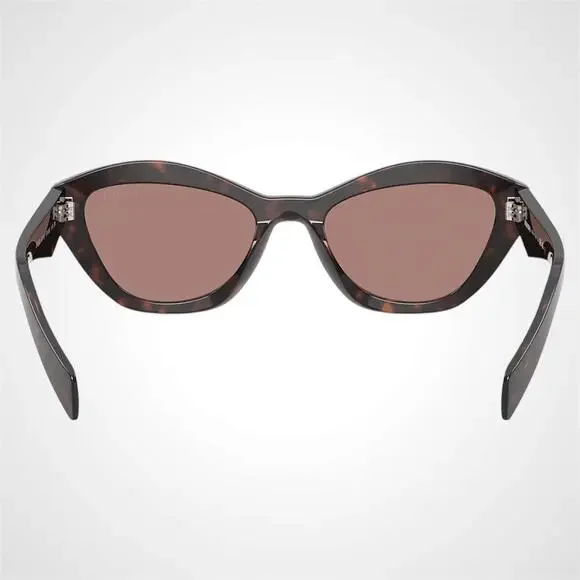 New PRADA Sunglasses Brown Root Tortoise Butterfly Brown Lens - Picture 4 of 6